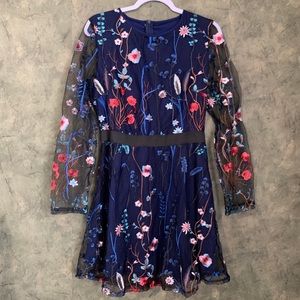 Floral embroidered Fit & Flare Dress